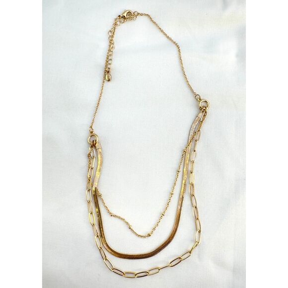 Goldtone Multi Strand Necklace - Picture 4 of 5